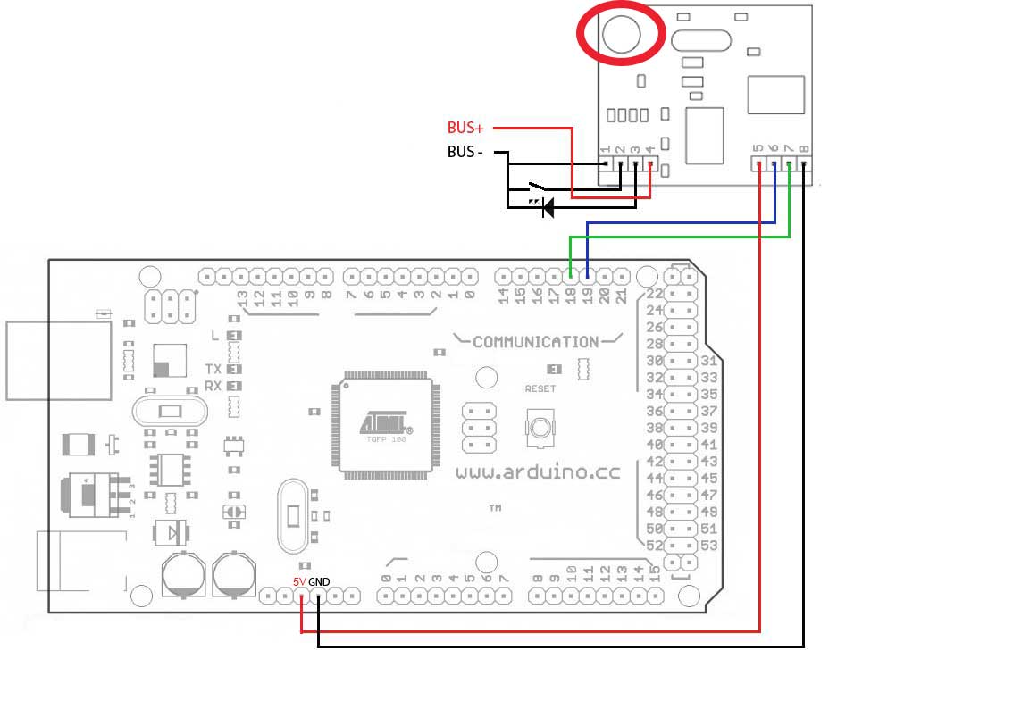 Schaltung Arduino SIM-KNX